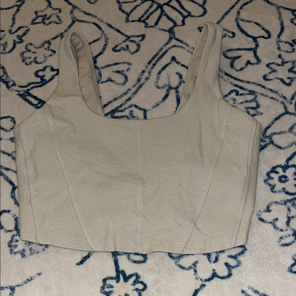 Elegant Cream Crop Top